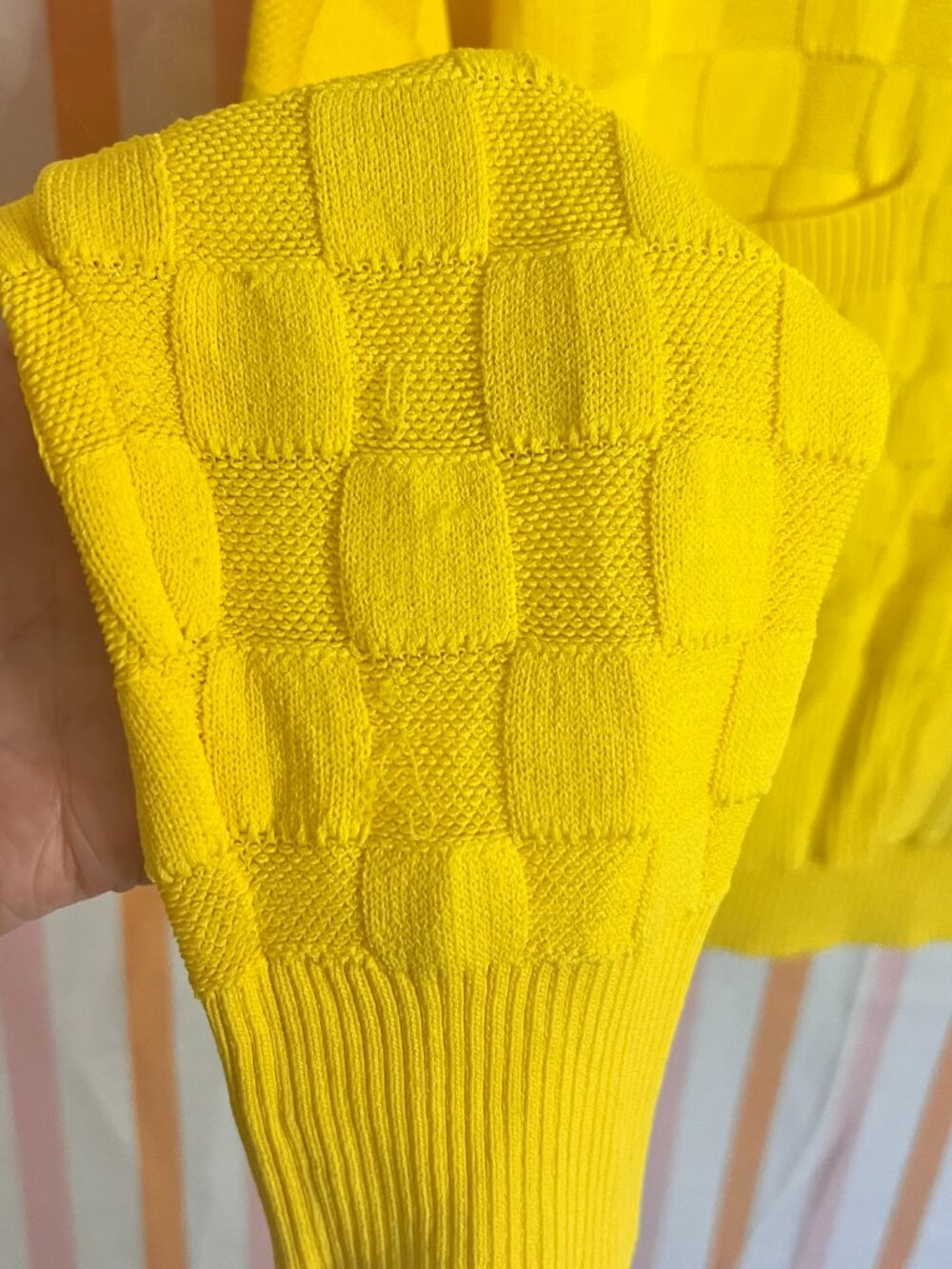 Teddy Fresh Yellow Checker Cardigan - Picture 5 of 5